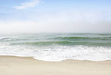 Massachusetts, Nantucket Island, Calm beach and ocean wave