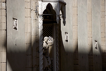 Church wall sculptural detail Florence Italy