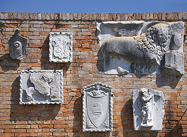 Archeological sculpture finds Torcello Italy