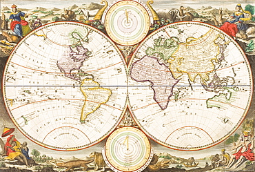 An antique map of the world