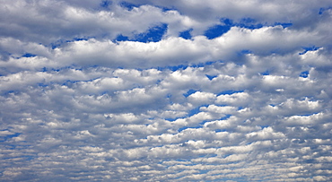 White clouds covering blue sky