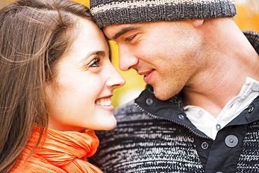 Portrait of couple in Central Park, USA, New York State, New York City