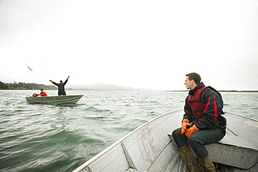 People crabbing, Rockaway Beach, Oregon