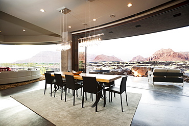 Spacious interior of modern living room, USA, Utah, St. George