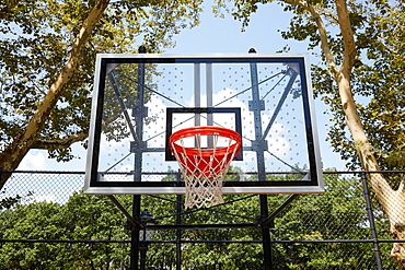 Basketball hoop in park