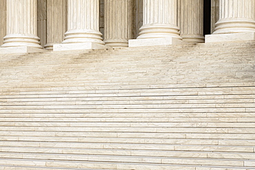 USA, DC, Washington, Columns and stairs of US Supreme Court