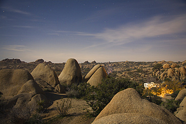 United States, California, RVs camp in Joshua Tree National Park