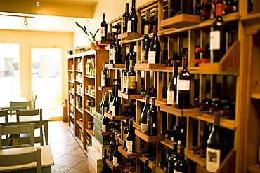 Interior of wine shop