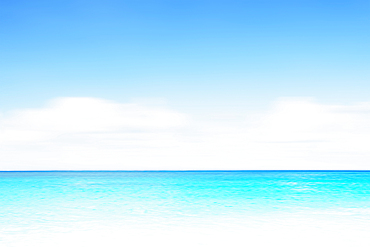 Calm surface of turquoise Caribbean Sea