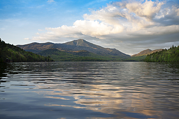 Whiteface Mountain and Lake Placid at sunset