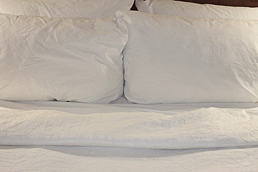 Pillows on double bed