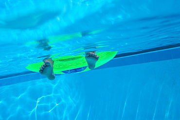 Underwater shot of childâ€™s feet, Florida, United States