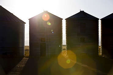 Grain silos, Colorado, USA