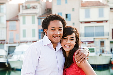 France, Cassis, Portrait of smiling couple, France, Cassis