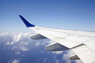 View of airplane wing