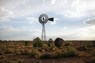 Old farm with windmill