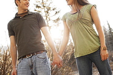 Couple walking hand in hand