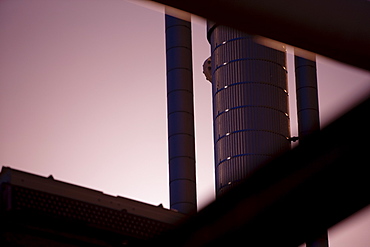 Partial view of an oil storage tank