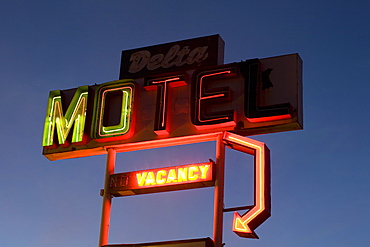 Illuminated motel sign