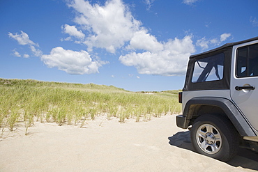 Jeep on the beach