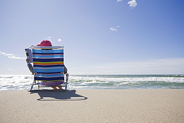 Reading at the beach