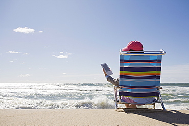 Reading at the beach