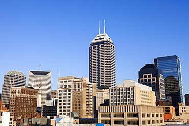 Skyline against clear sky, Indianapolis, Indiana