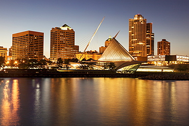 Skyline at dusk, Milwaukee, Wisconsin