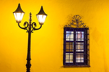 Wall of house at Plaza de amas mayor, Peru, Puno