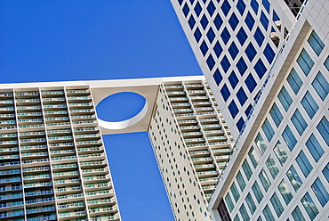 Low angle view of 500 brickell towers, Miami, Florida