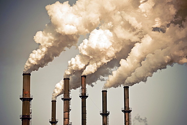 Industrial smokestacks, Florida