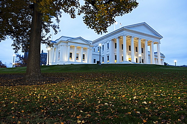 Facade of State Capitol Building, Richmond, Virginia