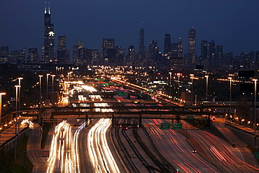 Light trail, Chicago, Illinois