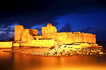 Sidon Sea Castle at dusk