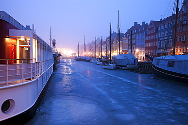 Nyhavn district on early winter morning