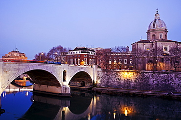 View over Tiber River in early morning