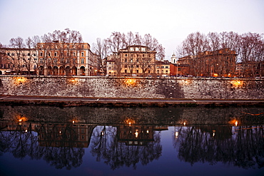 View over Tiber River in early morning