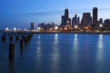 City at night as seen from north side