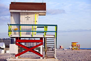 USA, Florida, Miami Beach, Lifeguard hut