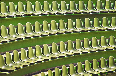 Mexico, Guerrero, Ixtapa, Rows of green seats