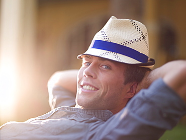 Young man resting