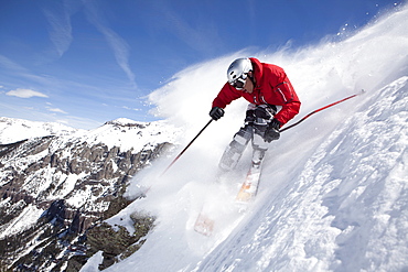 USA, Colorado, Telluride, Downhill skiing