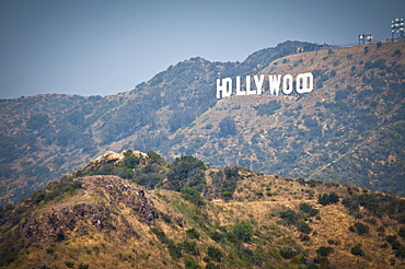 USA, California, Los Angeles, Hollywood sign on hill