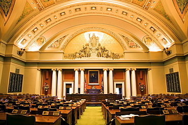 USA, Minneapolis, Minnesota, State Capitol building interior