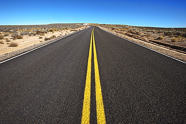 Road through desert