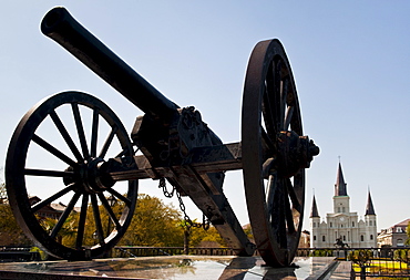 Cannon at Jackson square in New Orleans