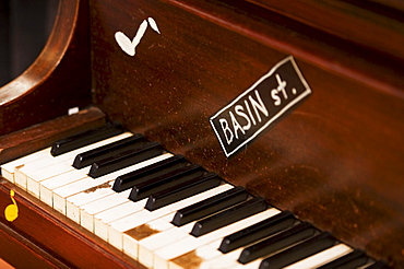 Keys on a piano