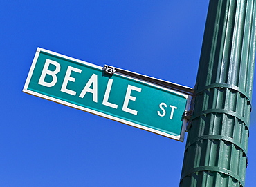 Beale Street sign and post