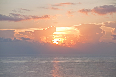 Sunset over ocean