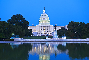 Capitol building at dusk